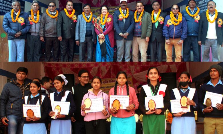 113 meritorious students and teachers retiring by March 2024 were honored in the Pratibha Samman ceremony