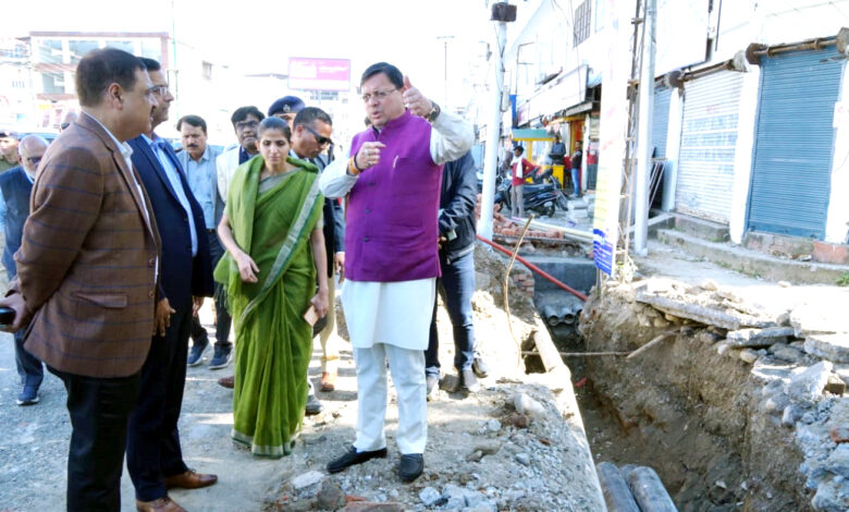 CM conducted on site inspection of FRI road construction works and beautification works from Jolly Grant