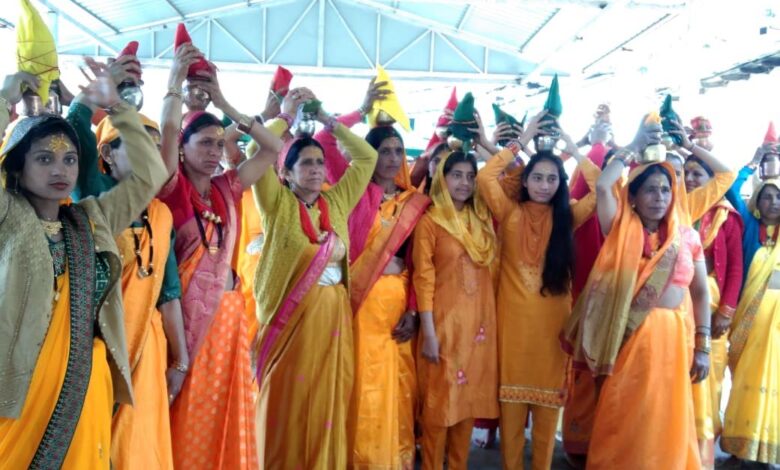 Inauguration of Shrimad Bhagwat Katha with grand Kalash Yatra in Kheda Malla