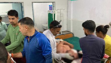 Road accident in Thatur Car slipped and fell into 200 meter deep ditch two people seriously injured