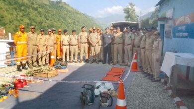 NDRF gave training on disaster management in police station Thatur