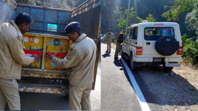 Thatur Police installed reflectors on vehicles to control road accidents