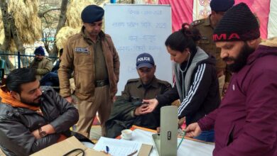 Organization of health camp in police station Thatur Special initiative for better health of police personnel
