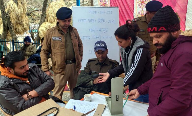 Organization of health camp in police station Thatur Special initiative for better health of police personnel