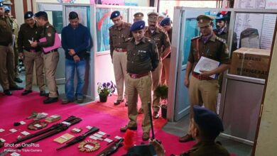 Additional Superintendent of Police J.R. Joshi conducted the half yearly inspection of Campti police station