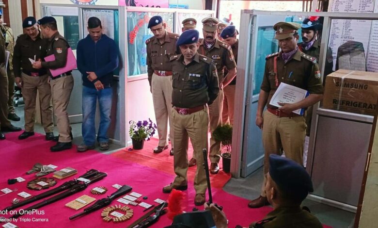 Additional Superintendent of Police J.R. Joshi conducted the half yearly inspection of Campti police station