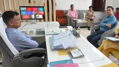 "ADM Awadhesh Kumar Singh leading district NDPS committee meeting in Tehri Garhwal against illegal drug activities"